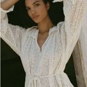 DOEN / White Eyelet Dress / Size, Small